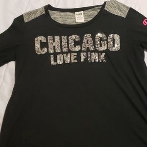 Victoria's secret PINK bling Chicago shirt